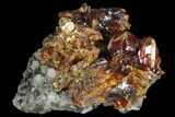 Orpiment Crystal Cluster with Druzy Quartz - Peru #133125-1